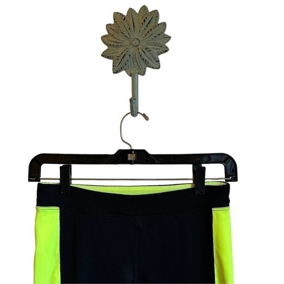 NIKE Dri Fit Black & Volt Ankle Zip Leggings - Picture 9 of 9